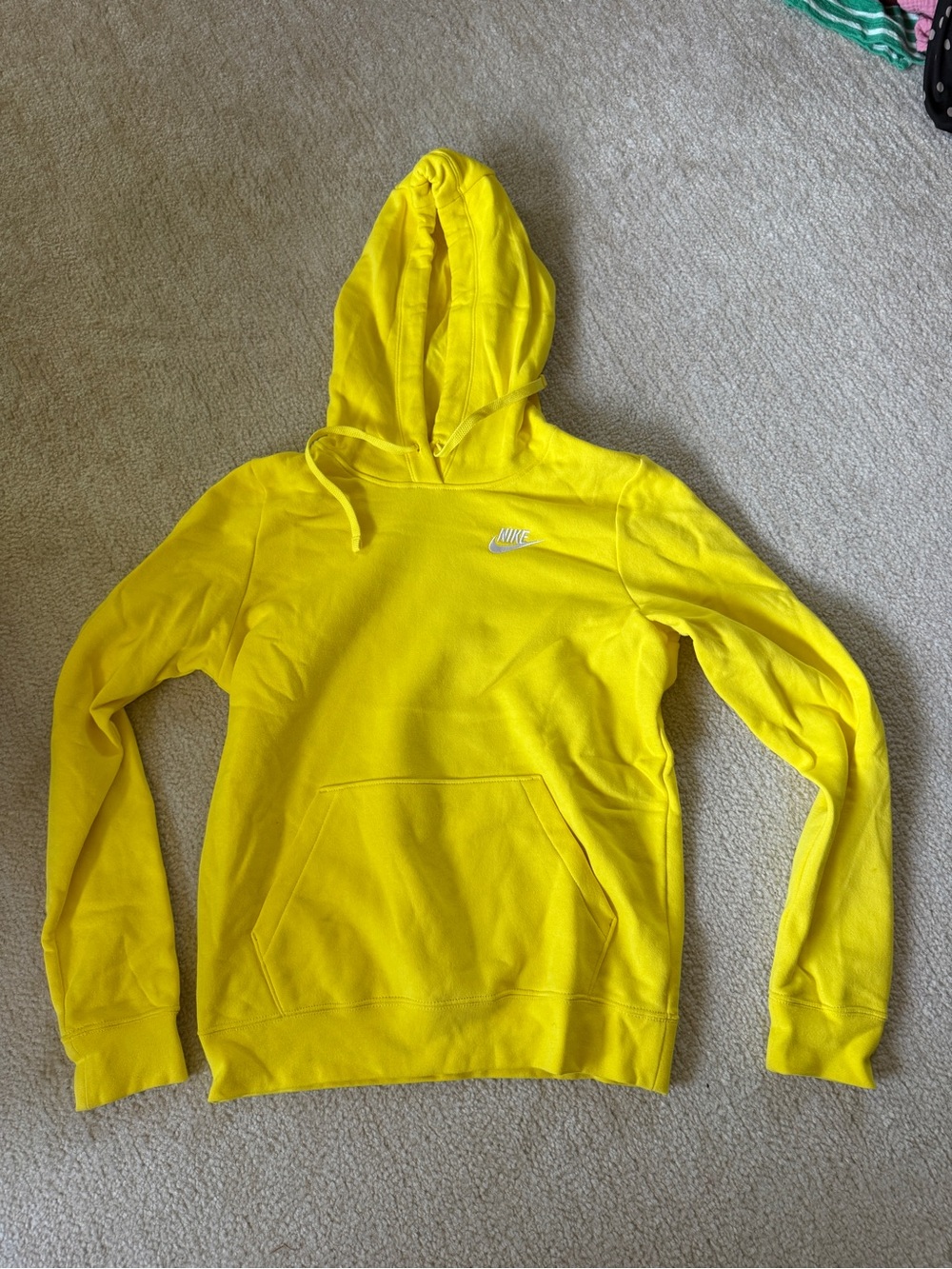 Nike Yellow Hooded Sweatshirt